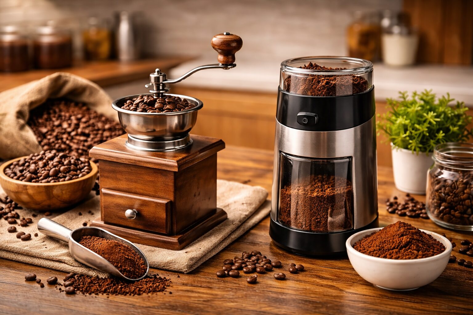コーヒーミルの選び方｜手動・電動の違い【初心者向け】