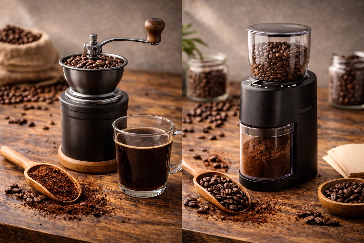 手動コーヒーミル vs 電動コーヒーミル