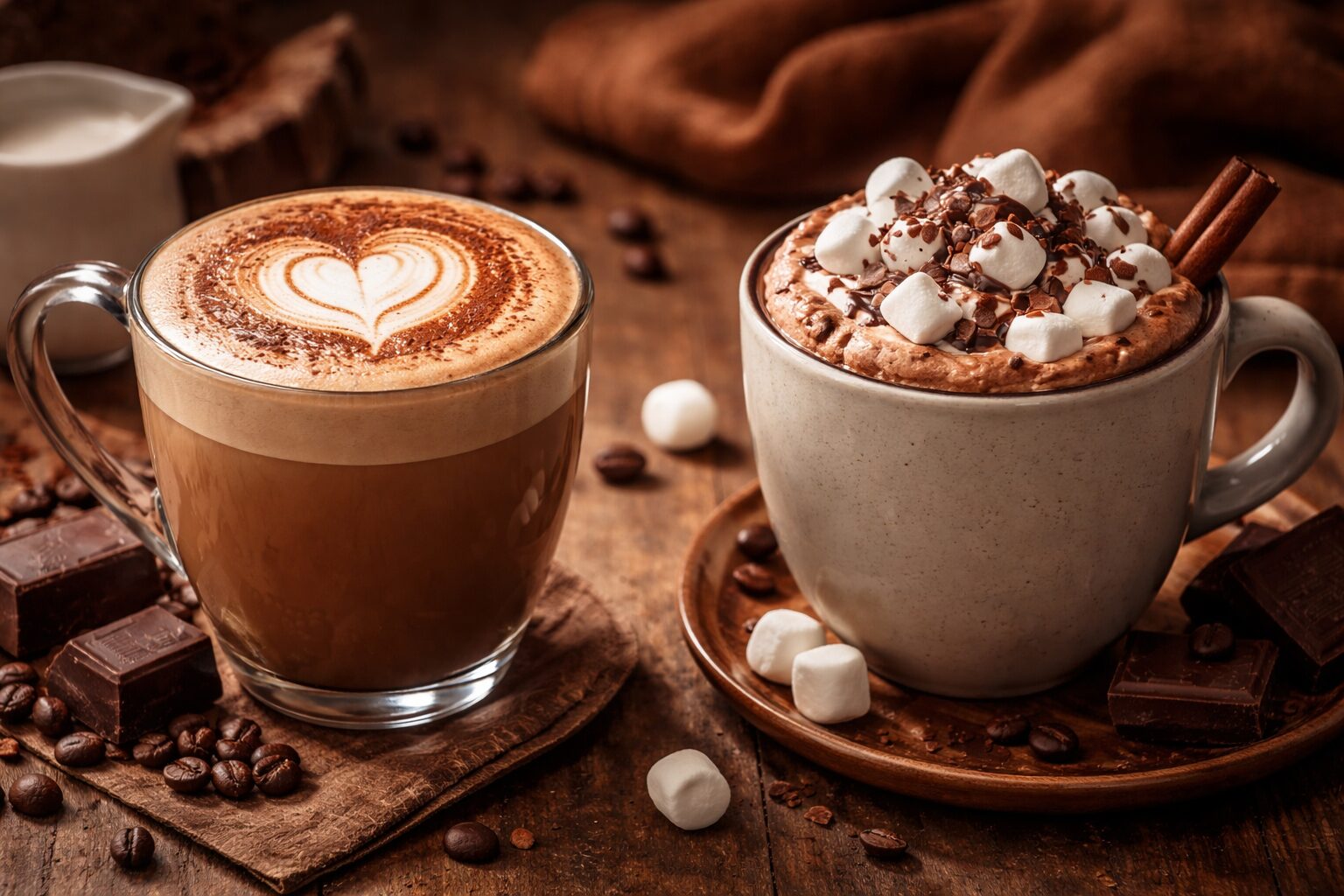 モカとホットチョコレートの違い