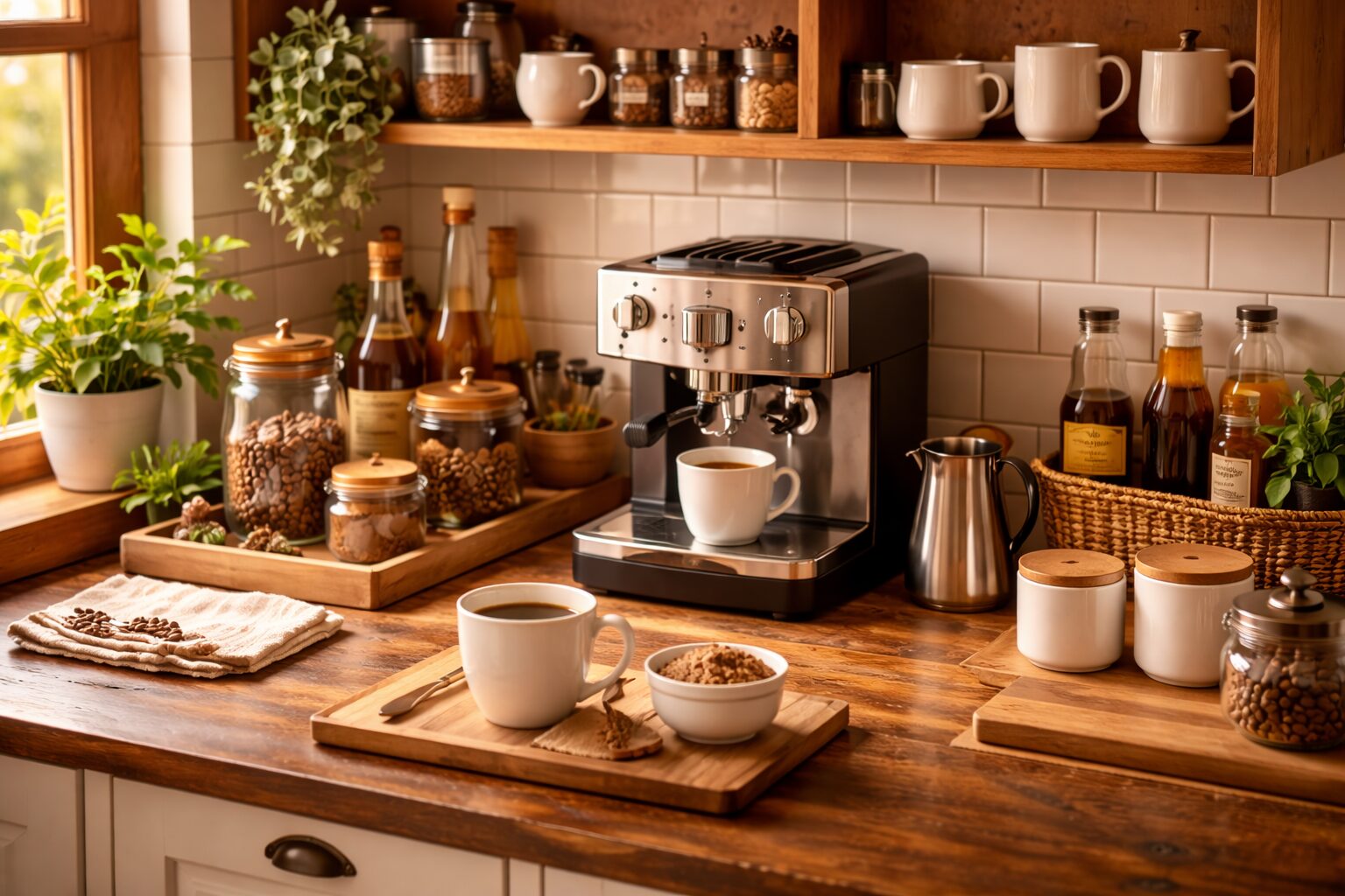 キッチンにコーヒーコーナーを作るアイデア