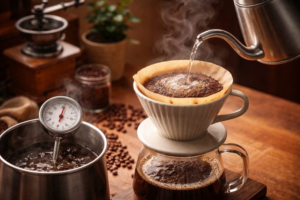 お湯の温度でコーヒーの味はどれくらい変わる？