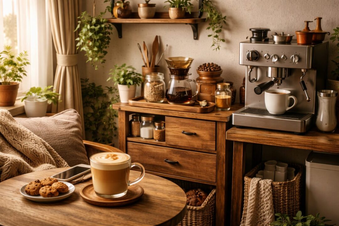 狭い部屋でも作れるホームカフェ空間