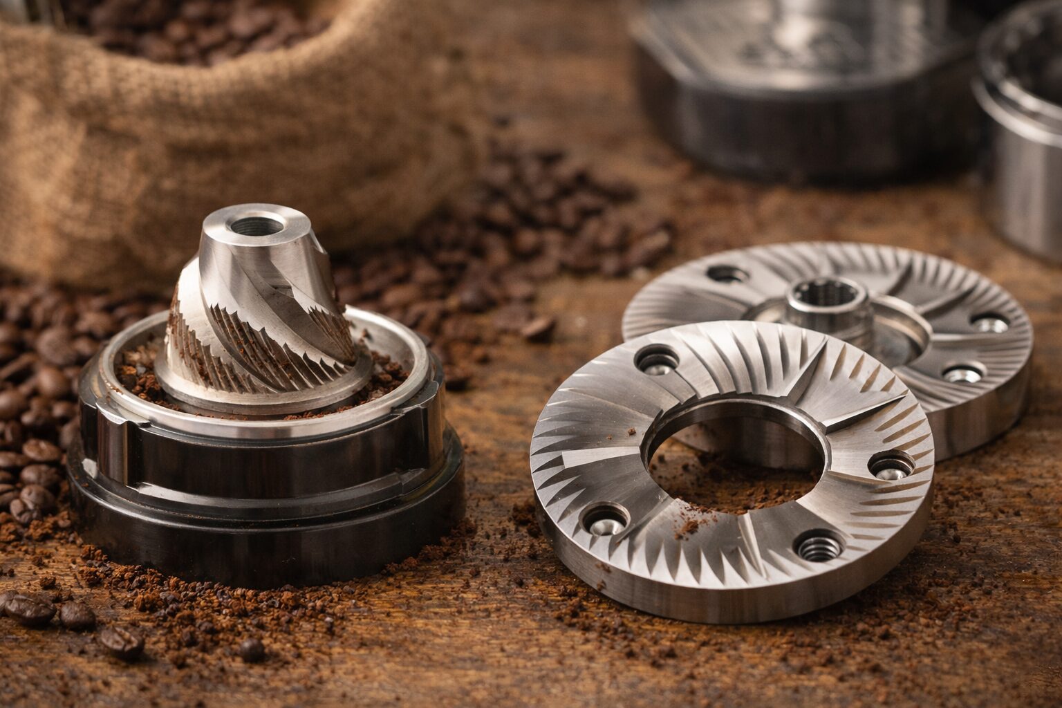 グラインダーの刃の種類（コニカル・フラット）